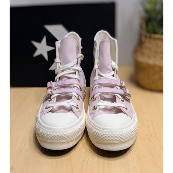 Converse CTAS Lift Platform Summit Pink Buckle High Top Shoes Women's 9 NIB - Picture 5 of 15